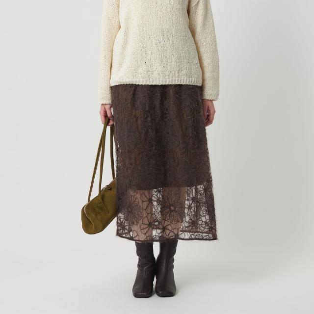 ビューティー＆ユース ユナイテッドアローズ（BEAUTY&YOUTH）/【WEB限定】エンブロイダリー チュールギャザースカート