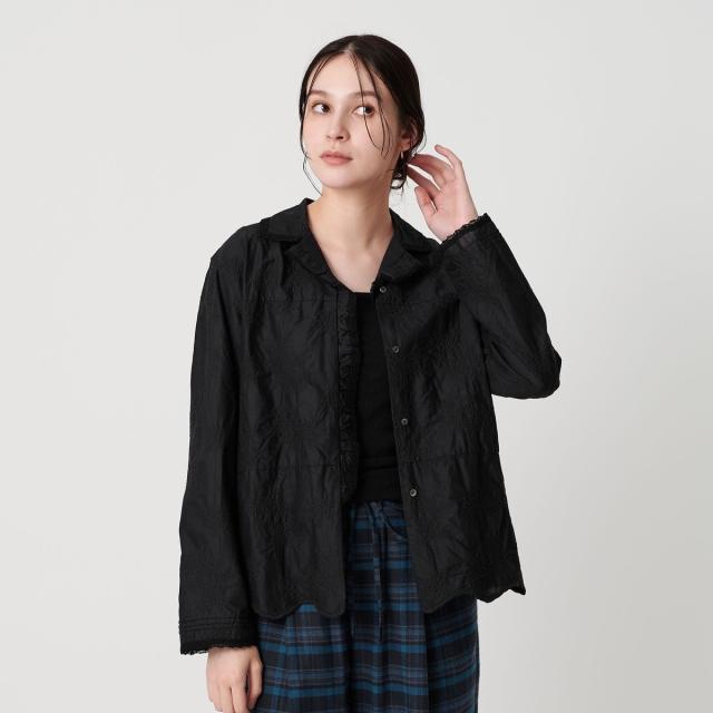 ビューティー＆ユース ユナイテッドアローズ（BEAUTY&YOUTH）/エンブロイダリー オープンカラーシャツ