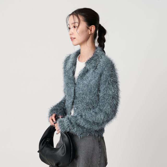 BEAUTY&YOUTH ユナイテッドアローズ　シャギーモヘアカーディガンL BEAUTY&YOUTH UNITED ARROWS｜シャギー モヘヤ Vネック カーディガン