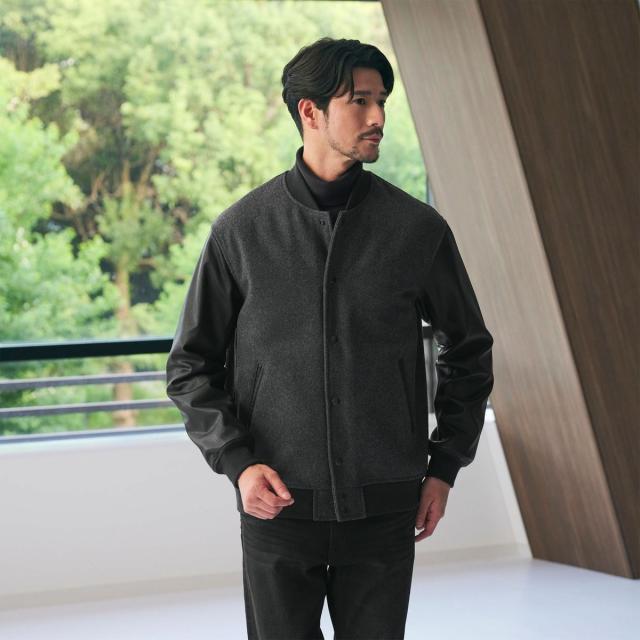 ビューティー＆ユース ユナイテッドアローズ（BEAUTY&YOUTH）/【WEB限定 WARDROBE SMART】グレーメルトン レザーライク スタジャン