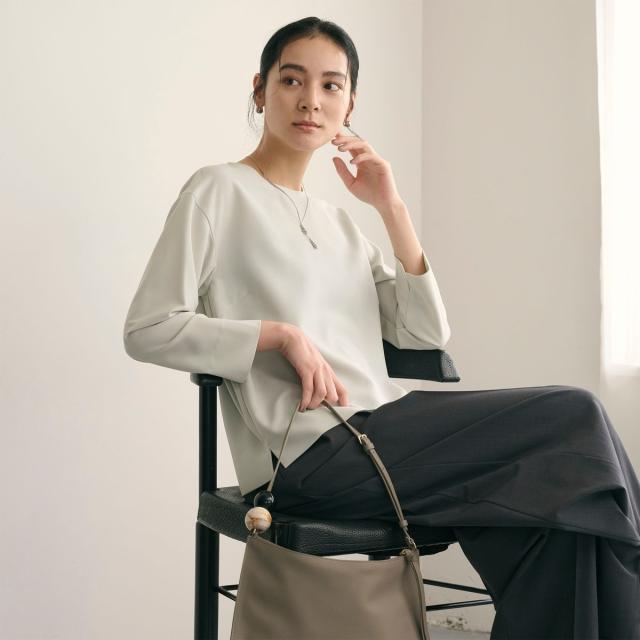 ビューティー＆ユース ユナイテッドアローズ（BEAUTY&YOUTH）/【WEB限定 Wardrobe DAILY MINIMAL】クルーネックブラウス ウォッシャブル