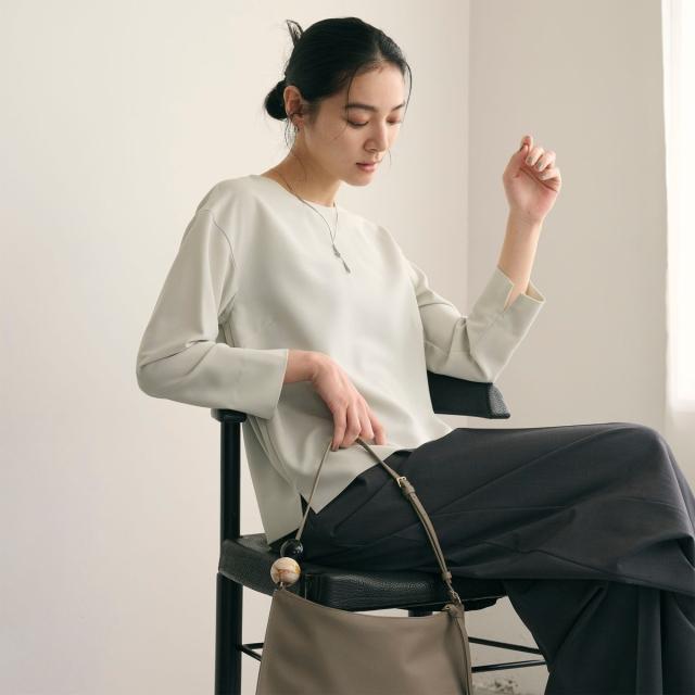 ビューティー＆ユース ユナイテッドアローズ（BEAUTY&YOUTH）/【WEB限定 Wardrobe DAILY MINIMAL】クルーネックブラウス ウォッシャブル_3