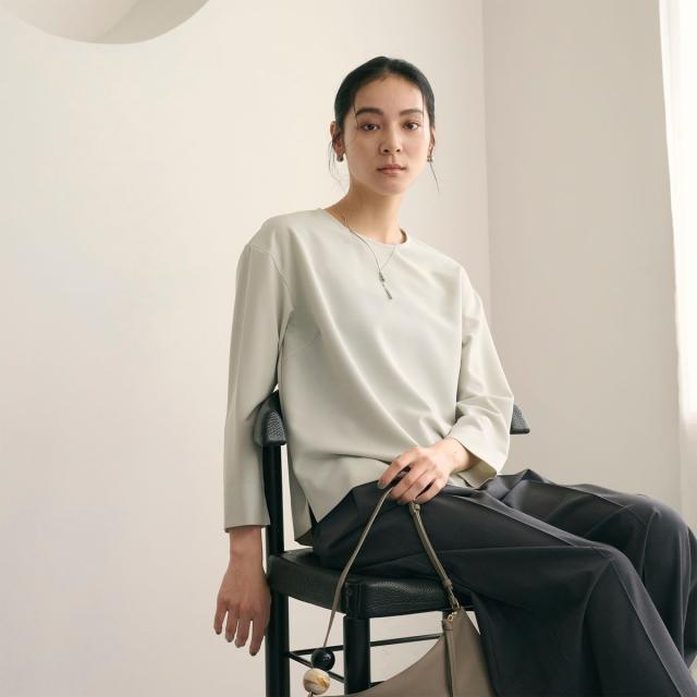 ビューティー＆ユース ユナイテッドアローズ（BEAUTY&YOUTH）/【WEB限定 Wardrobe DAILY MINIMAL】クルーネックブラウス ウォッシャブル_4