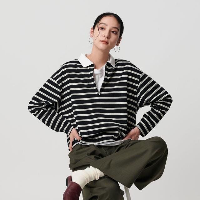 ビューティー＆ユース ユナイテッドアローズ（BEAUTY&YOUTH）/【WEB限定】マルチボーダー ハーフジッププルオーバー