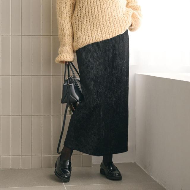 ビューティー＆ユース ユナイテッドアローズ（BEAUTY&YOUTH）/ベロアプリーツ タイトスカート ウォッシャブル