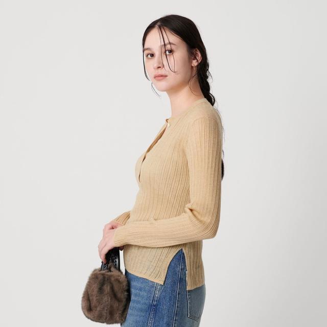 ビューティー＆ユース ユナイテッドアローズ（BEAUTY&YOUTH）/アルパカブレンド ランダムリブ ヘンリーネックプルオーバー