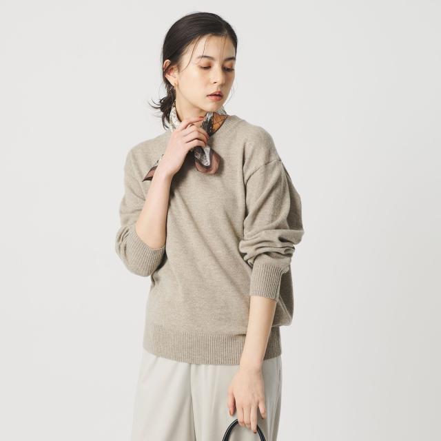 ビューティー＆ユース ユナイテッドアローズ（BEAUTY&YOUTH）/ウールカシミヤ天竺 クルーネック ニットプルオーバー ウォッシャブル