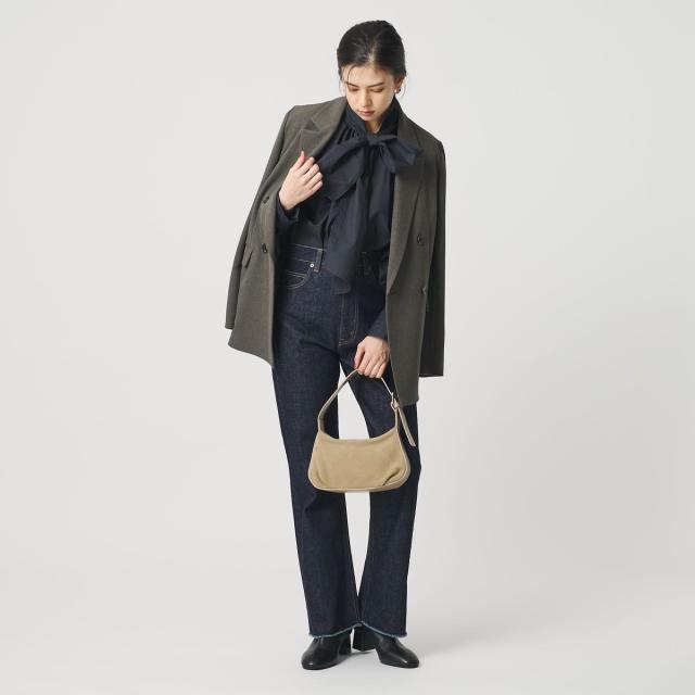 ビューティー＆ユース ユナイテッドアローズ（BEAUTY&YOUTH）/コットン ソリッド&ストライプ ボウタイブラウス