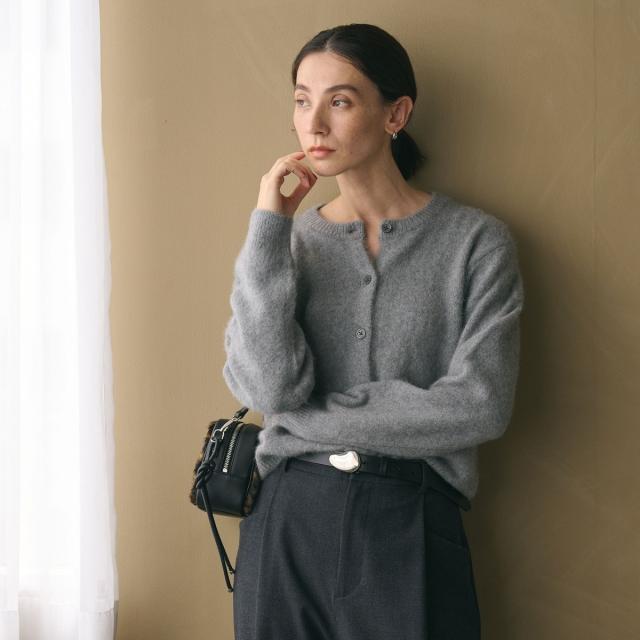 ビューティー＆ユース ユナイテッドアローズ（BEAUTY&YOUTH）/フォックスカシミヤブレンド クルーネックカーディガン