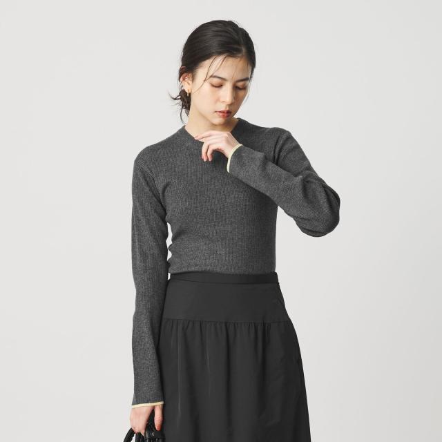 ビューティー＆ユース ユナイテッドアローズ（BEAUTY&YOUTH）/リブライン ニットプルオーバー ウォッシャブル