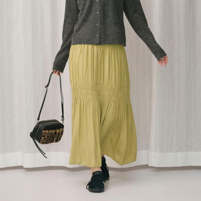 ビューティー＆ユース ユナイテッドアローズ（BEAUTY&YOUTH）/【WEB限定】シャーリング キリカエ フレアスカート