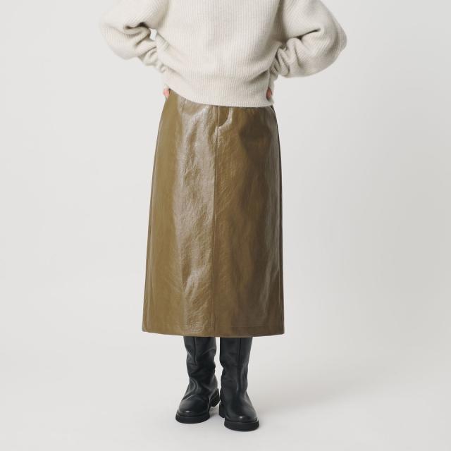 ビューティー＆ユース ユナイテッドアローズ（BEAUTY&YOUTH）/レザーライク Aラインスカート