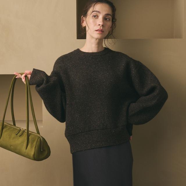 ビューティー＆ユース ユナイテッドアローズ（BEAUTY&YOUTH）/ウールブレンド シルクネップ ニットプルオーバー