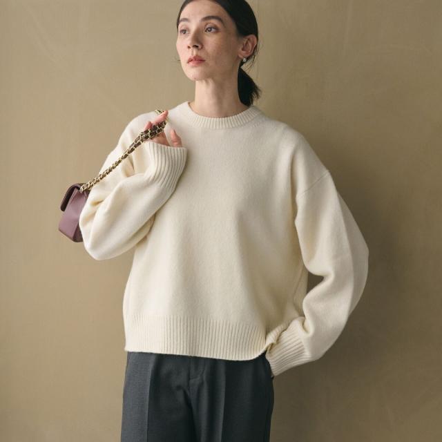 ビューティー＆ユース ユナイテッドアローズ（BEAUTY&YOUTH）/ウールカシミヤ アクア クルーネックニット