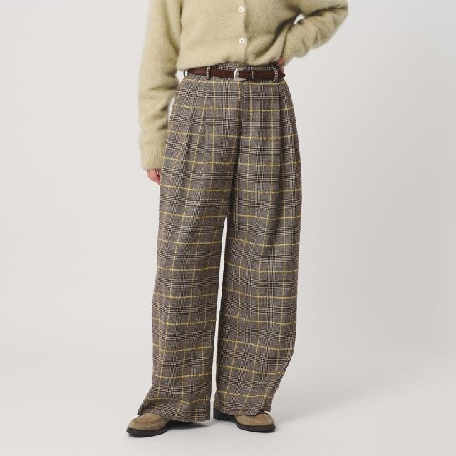 ビューティー＆ユース ユナイテッドアローズ（BEAUTY&YOUTH）/チェック ワイドタックパンツ