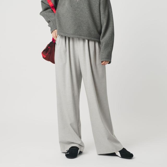 H＞キャバリーツイル ワイドスラックス（スラックス）｜H BEAUTY&YOUTH