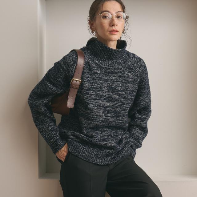 ビューティー＆ユース ユナイテッドアローズ（BEAUTY&YOUTH）/ミックスカラー ラメ タートルネック ニットプルオーバー