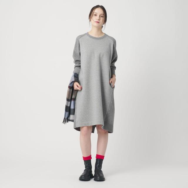 ビューティー＆ユース ユナイテッドアローズ（BEAUTY&YOUTH）/【WEB限定】スウェット×ニット コンビワンピース ウォッシャブル