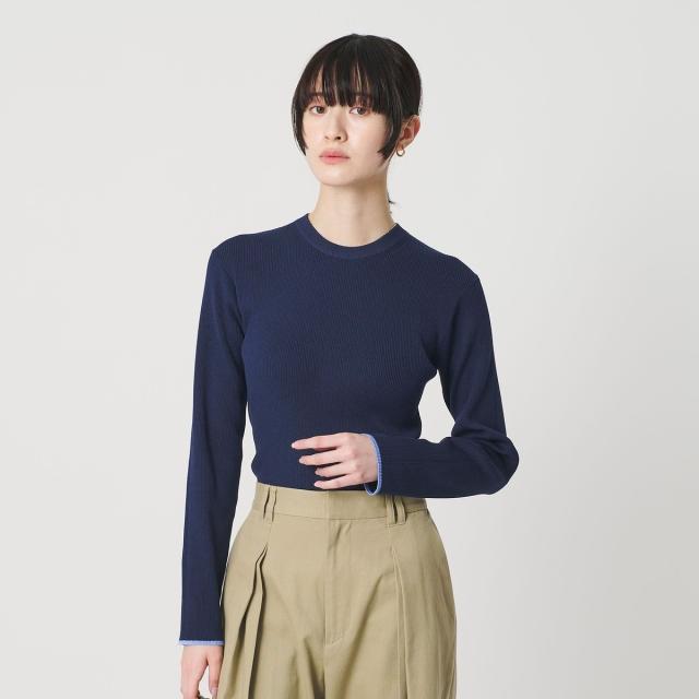 【NEW】ビューティー＆ユース ユナイテッドアローズ（BEAUTY&YOUTH）/コットンブレンド リブライン ニットプルオーバー ウォッシャブル