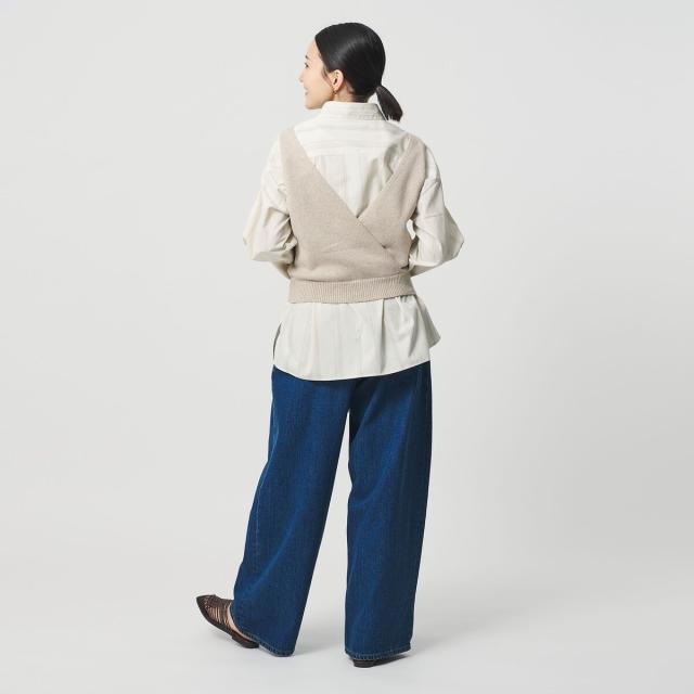 ビューティー＆ユース ユナイテッドアローズ（BEAUTY&YOUTH）/コットン麻ブレンド カシュクール 2WAYニットベスト ウォッシャブル_10