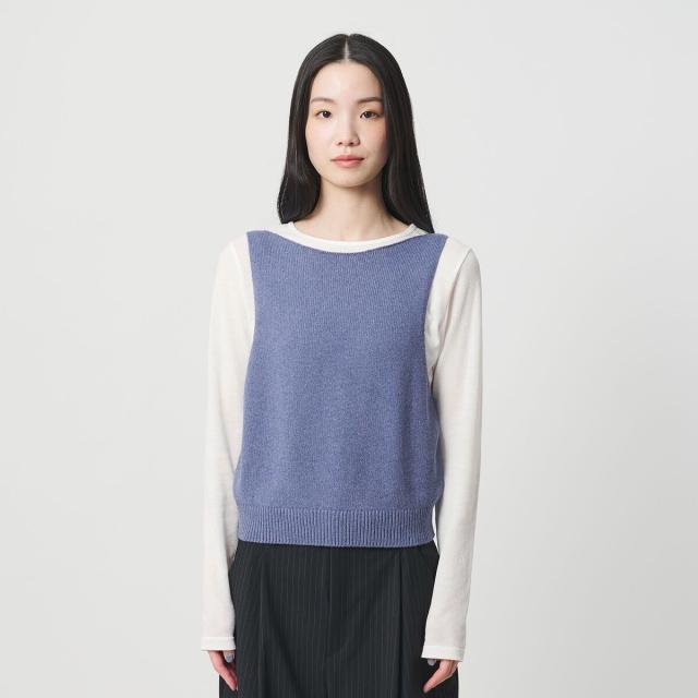 ビューティー＆ユース ユナイテッドアローズ（BEAUTY&YOUTH）/コットン麻ブレンド カシュクール 2WAYニットベスト ウォッシャブル_11