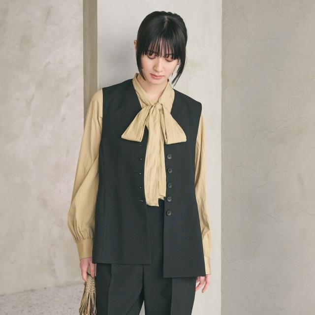ビューティー＆ユース ユナイテッドアローズ（BEAUTY&YOUTH）/【WEB限定 Wardrobe DAILY MINIMAL】メランジ ペプラムベスト ウォッシャ…_1