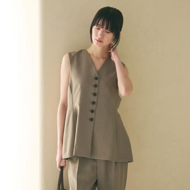 ビューティー＆ユース ユナイテッドアローズ（BEAUTY&YOUTH）/【WEB限定 Wardrobe DAILY MINIMAL】メランジ ペプラムベスト ウォッシャ…_4