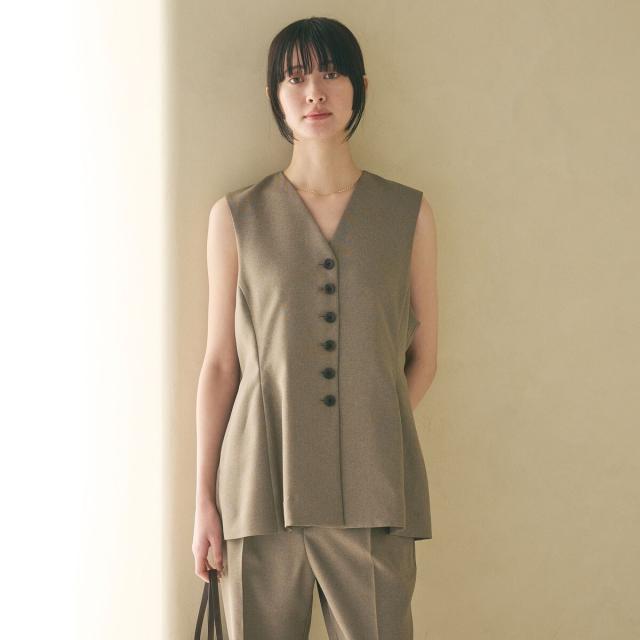 ビューティー＆ユース ユナイテッドアローズ（BEAUTY&YOUTH）/【WEB限定 Wardrobe DAILY MINIMAL】メランジ ペプラムベスト ウォッシャ…_5