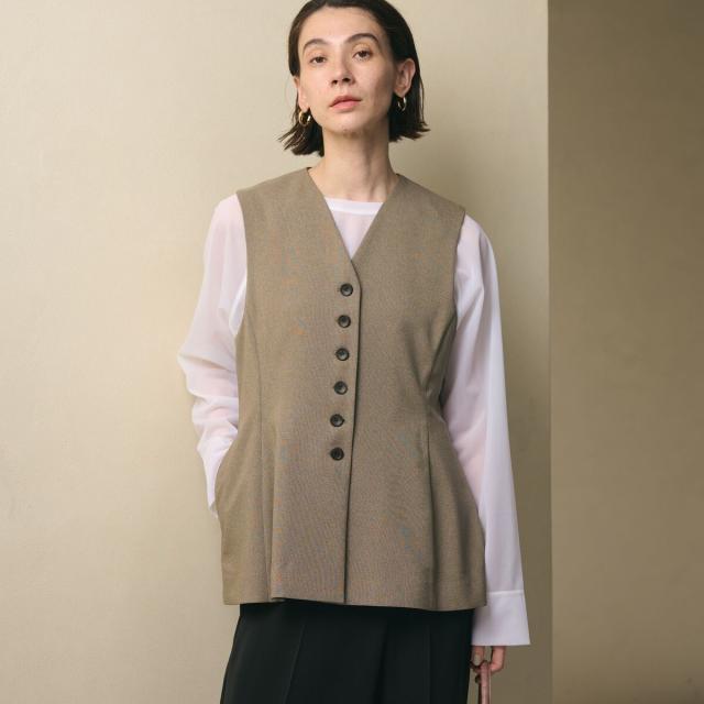 ビューティー＆ユース ユナイテッドアローズ（BEAUTY&YOUTH）/【WEB限定 Wardrobe DAILY MINIMAL】メランジ ペプラムベスト ウォッシャ…_8