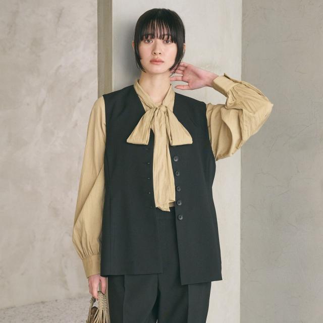 ビューティー＆ユース ユナイテッドアローズ（BEAUTY&YOUTH）/【WEB限定 Wardrobe DAILY MINIMAL】メランジ ペプラムベスト ウォッシャ…_12