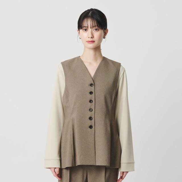 ビューティー＆ユース ユナイテッドアローズ（BEAUTY&YOUTH）/【WEB限定 Wardrobe DAILY MINIMAL】メランジ ペプラムベスト ウォッシャ…_15