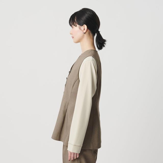 ビューティー＆ユース ユナイテッドアローズ（BEAUTY&YOUTH）/【WEB限定 Wardrobe DAILY MINIMAL】メランジ ペプラムベスト ウォッシャ…_16