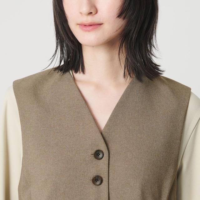 ビューティー＆ユース ユナイテッドアローズ（BEAUTY&YOUTH）/【WEB限定 Wardrobe DAILY MINIMAL】メランジ ペプラムベスト ウォッシャ…_18