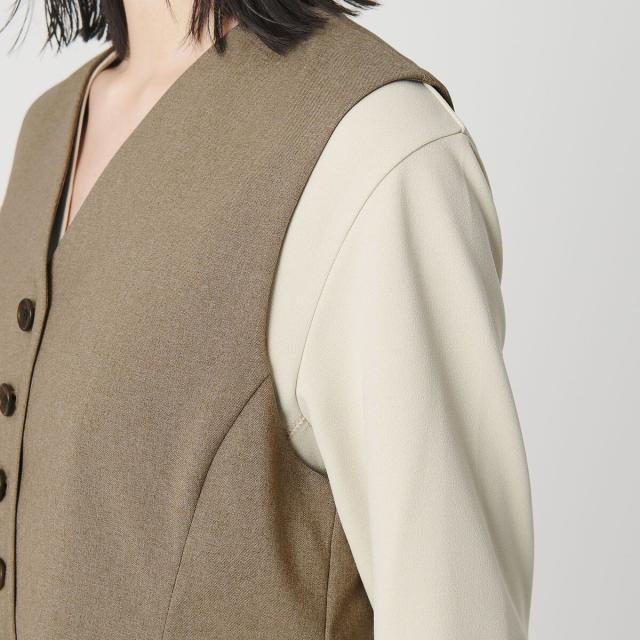 ビューティー＆ユース ユナイテッドアローズ（BEAUTY&YOUTH）/【WEB限定 Wardrobe DAILY MINIMAL】メランジ ペプラムベスト ウォッシャ…_19