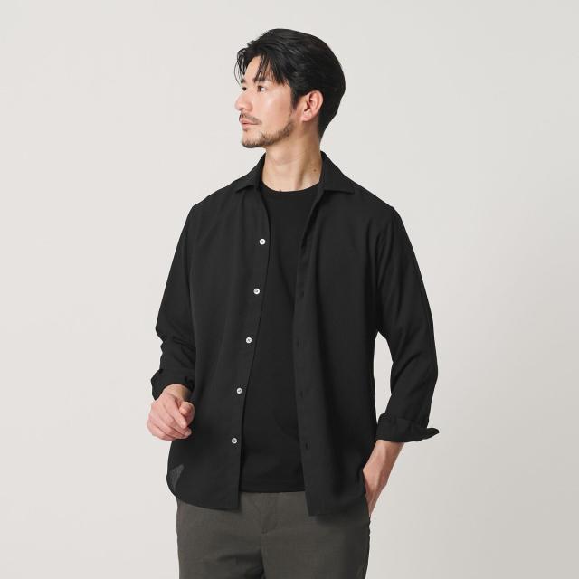 ビューティー＆ユース ユナイテッドアローズ（BEAUTY&YOUTH）/【WEB限定 WARDROBE SMART】リネンライク ワイドカラー スキッパー シャツ_4