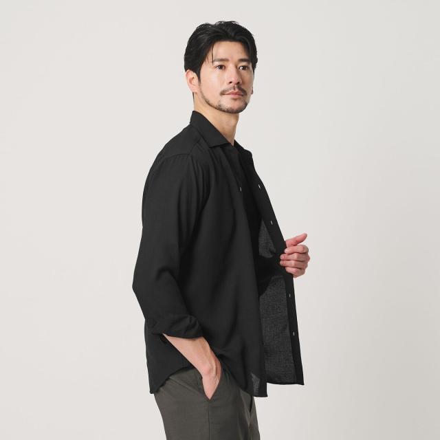ビューティー＆ユース ユナイテッドアローズ（BEAUTY&YOUTH）/【WEB限定 WARDROBE SMART】リネンライク ワイドカラー スキッパー シャツ_5
