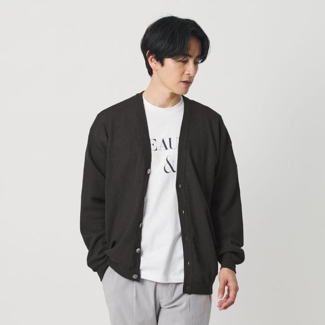 ビューティー＆ユース ユナイテッドアローズ（BEAUTY&YOUTH）/エアミラノ Vネック カーディガン ウォッシャブル 抗菌 防臭機能付き