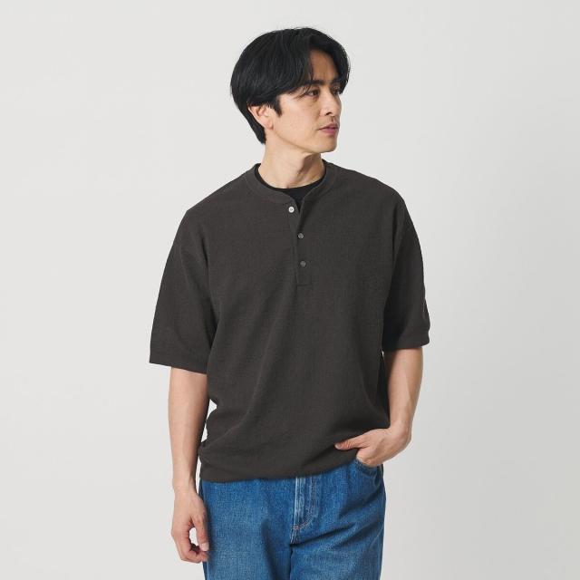 ビューティー＆ユース ユナイテッドアローズ（BEAUTY&YOUTH）/エアミラノ ヘンリーネック ニット ウォッシャブル 抗菌 防臭機能付き