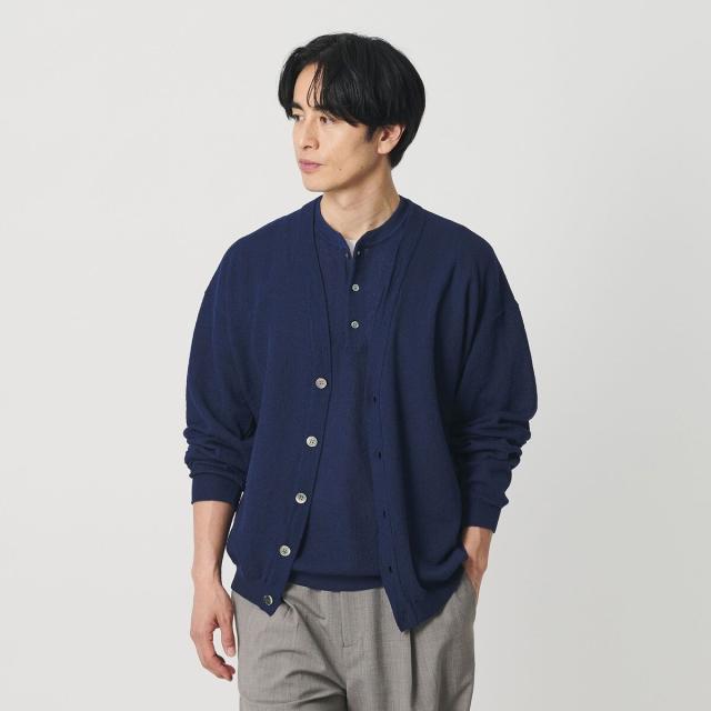 ビューティー＆ユース ユナイテッドアローズ（BEAUTY&YOUTH）/エアミラノ ヘンリーネック ニット ウォッシャブル 抗菌 防臭機能付き
