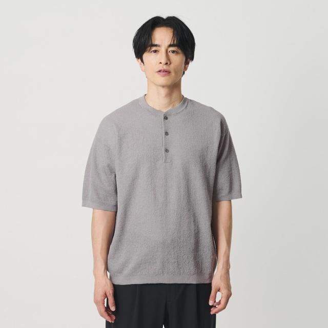 ビューティー＆ユース ユナイテッドアローズ（BEAUTY&YOUTH）/エアミラノ ヘンリーネック ニット ウォッシャブル 抗菌 防臭機能付き