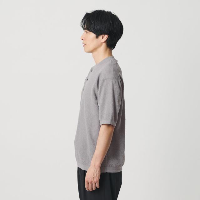 ビューティー＆ユース ユナイテッドアローズ（BEAUTY&YOUTH）/エアミラノ ヘンリーネック ニット ウォッシャブル 抗菌 防臭機能付き
