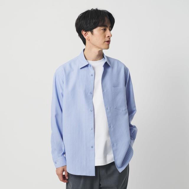 ビューティー＆ユース ユナイテッドアローズ（BEAUTY&YOUTH）/ライト リネンタッチ ストライプ レギュラー シャツ FORM TAPERD型