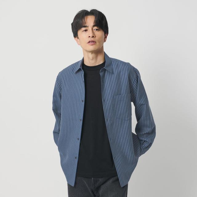 ビューティー＆ユース ユナイテッドアローズ（BEAUTY&YOUTH）/ライト リネンタッチ ストライプ レギュラー シャツ FORM TAPERD型_1