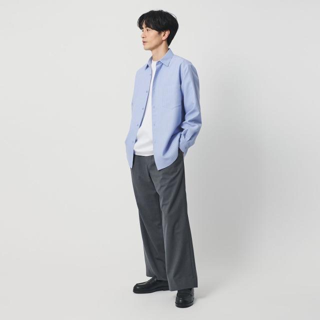 ビューティー＆ユース ユナイテッドアローズ（BEAUTY&YOUTH）/ライト リネンタッチ ストライプ レギュラー シャツ FORM TAPERD型_3