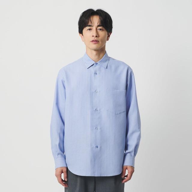 ビューティー＆ユース ユナイテッドアローズ（BEAUTY&YOUTH）/ライト リネンタッチ ストライプ レギュラー シャツ FORM TAPERD型_9