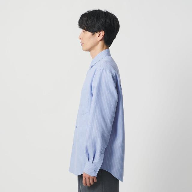 ビューティー＆ユース ユナイテッドアローズ（BEAUTY&YOUTH）/ライト リネンタッチ ストライプ レギュラー シャツ FORM TAPERD型_10