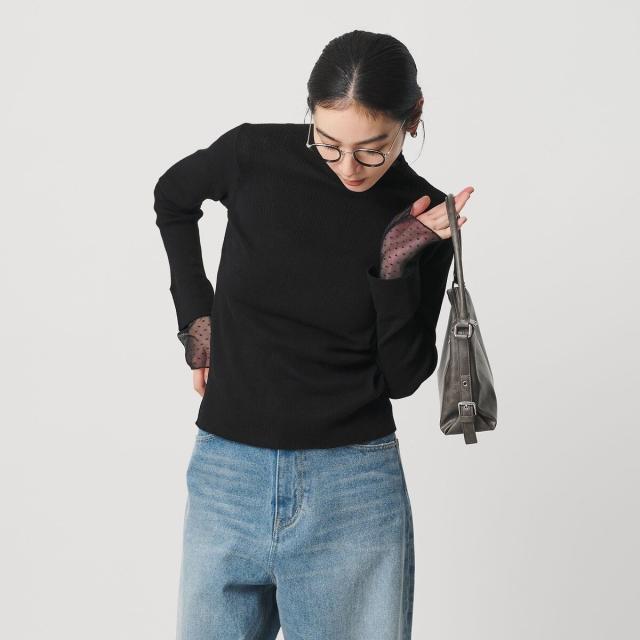 ビューティー＆ユース ユナイテッドアローズ（BEAUTY&YOUTH）/【WEB限定 Wardrobe DAILY MINIMAL】レースコンビ リブニットプルオーバ…_12