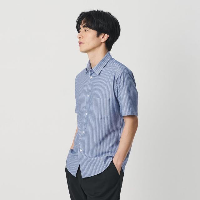 ビューティー＆ユース ユナイテッドアローズ（BEAUTY&YOUTH）/クイック ストレッチ ストライプ シャンブレー ボタンダウン 半袖シャツ …_3