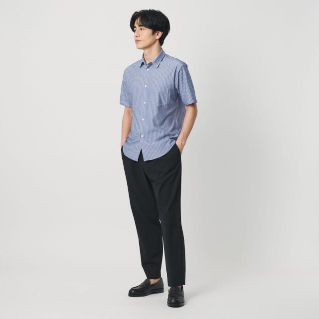 ビューティー＆ユース ユナイテッドアローズ（BEAUTY&YOUTH）/クイック ストレッチ ストライプ シャンブレー ボタンダウン 半袖シャツ …_4