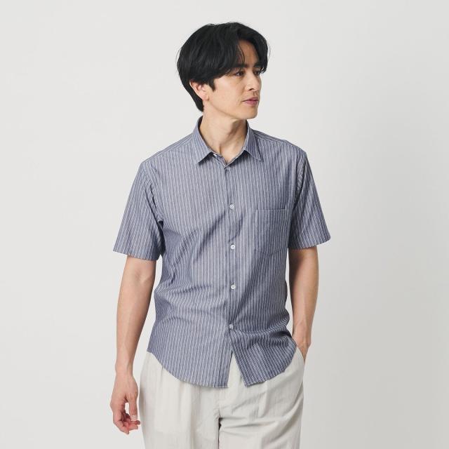 ビューティー＆ユース ユナイテッドアローズ（BEAUTY&YOUTH）/クイック ストレッチ ストライプ シャンブレー ボタンダウン 半袖シャツ …_5